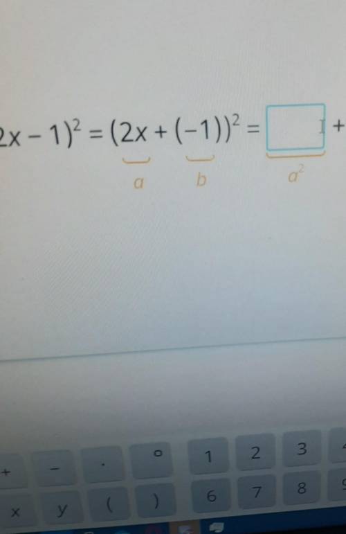 Воспользуйся формулой (a + b)? = a* + 2ab+b2(2x – 1) = (2x + (-1)) =Т+b200р​