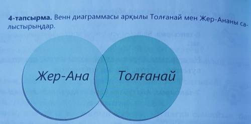 Сравните Толганай и Мать-Землю, используя диаграммы Венна.​