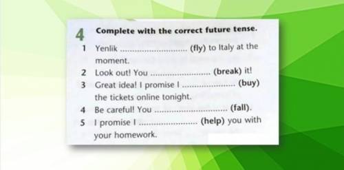 Complete with the correct future tense ​