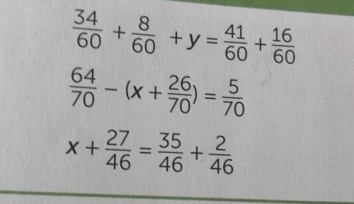 34 8 +60 6041 16+60 60+ y =96 - (x + 2) =57035X +46 46+246​