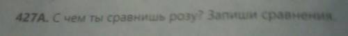 427А. с чем ты сравнишь розу? зппишы сравнение5 класс​