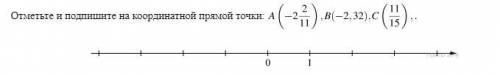 Отметьте и подпишите на координатной прямой точки