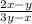 \frac{2x - y}{3y - x}