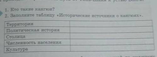 Заполните таблицуможно так1 (ответ)2(ответ)и т.д​