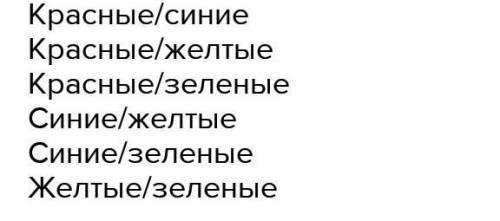 в магазине продают воздушные шары красные жёлтые зелёные синие какие наборы можно составить из двух