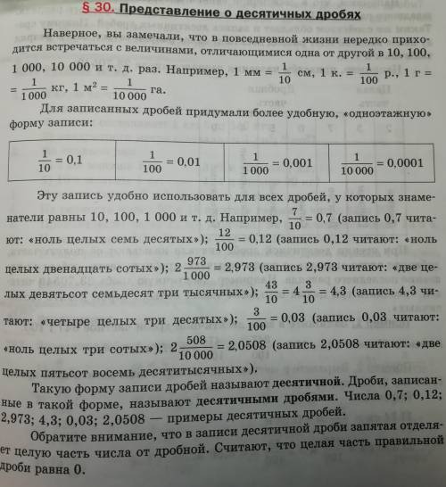 краткий и понятный конспект по материалу «Десятичные дроби» именно из этого фото. На все