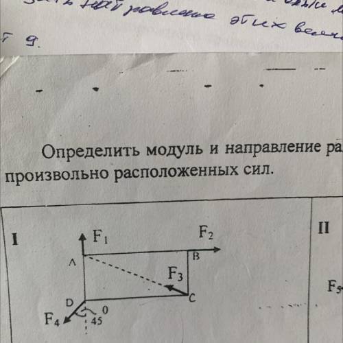 Определение равнодействующей плоской системы произвольно расположенных сил. F1=5кН F2=18 F3=10 F4=20