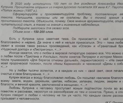 Сформулируйте и прокомментируйте проблему, поставленную автором текста. Напишите, согласны или не со