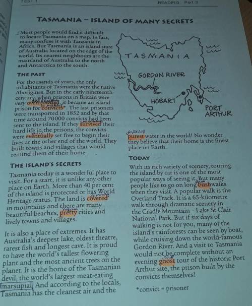 Tasmania island of manysecretstranslate into Uzbek all this text​