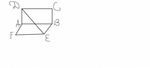 Площини прямокутників ABCD і ABEF перпендикулярні (рисунок). Знайдіть відстань між прямими DE і AB,