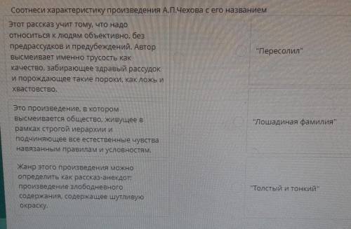 Соотнеси характеристику произведения А.П.Чехова с его названием Этот рассказ учит тому, что надоотно