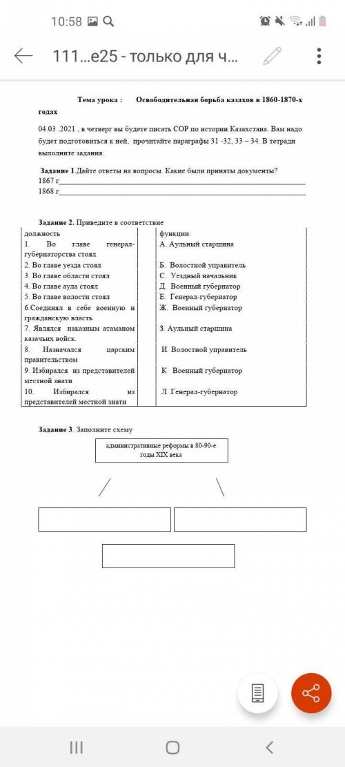 Задание 2. Приведите в соответствие должность функции 1. Во главе генерал-губернаторства стоял А. Ау