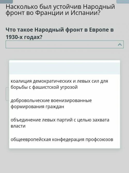 Насколько был устойчив Народный фронт во Франции и Испании? Что такое Народный фронт в Европе в 1930