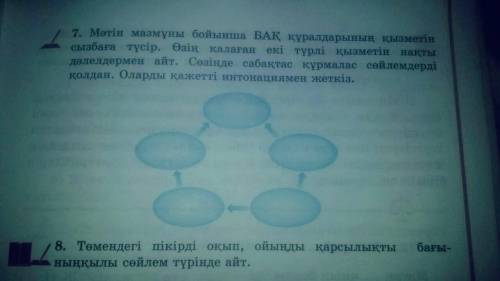 мәтін мазмұны бойынша БАҚ құралдарының қызметін сызбаға түсір. Өзің қалаған екі түрлі қызметін нақты