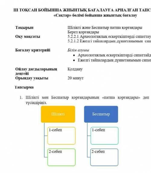 1. Шілікті мен Бесшатыр қорғандарының « патша қорғандары » деп аталу себебін түсіндіріңіз . Шілікті