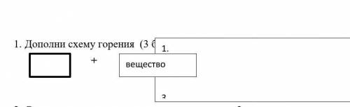 1. Дополни схему горения ( ) + = ПЛЗ​