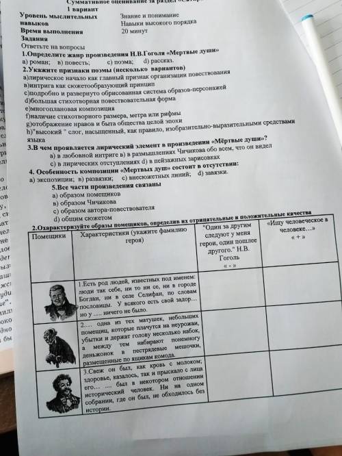 Охарактеризуйте образы помещиков определив отрицательные и положительные черты в поэме Мёртвые Души.