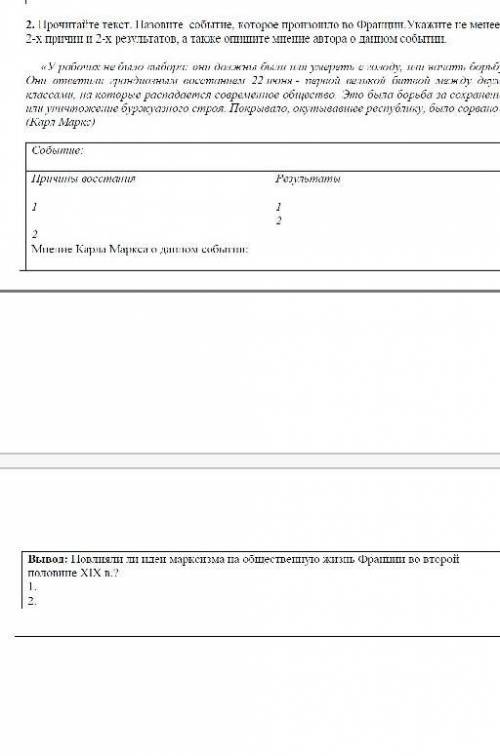 2. Прочитайте текст. Ӏназовие событие, которое произошло во Франши. Укажите не менее 2-х причин и 2-