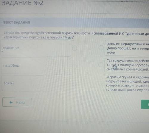 Сопоставь средства художественной выразительности, использованной И.С. Тургеневы характеристики перс