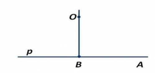 Чему равна градусная мера угла АВО, если отрезок ОВ – перпендикуляр, проведённый из точки О к прямой