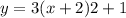 y = 3(x + 2)2 + 1