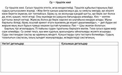 Негізгі мен Қосымша детальдарды анықта помагите көмектесіңдерш​