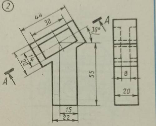 сделать эскиз детали с применением простого разреза построение технического рисунка