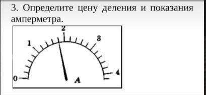 Определите цену деления и показания амперметра.ответ развёрнутый,понятный