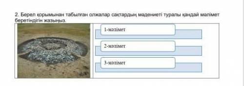 Берел қорымынан табылған олжалар сақтардың мәдениеті туралы қандай мәлімет беретіндігін жазыңыз.​