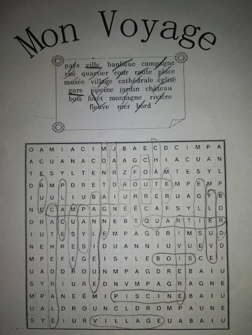 НЕ СЛОЖНО ПРОСТО НАЙТИ СЛОВА,РЕБЯТА ФРАНЦУЗСКИЙ ЯЗЫК GARE VILLE Эти слова нужно найти