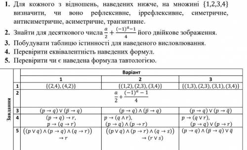 Дискретная матиматика решить любой вариант за