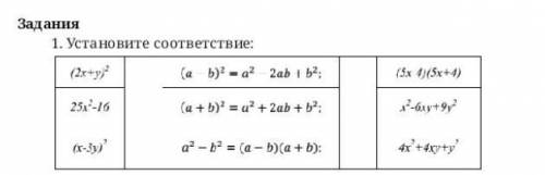 Установите соответствие​.