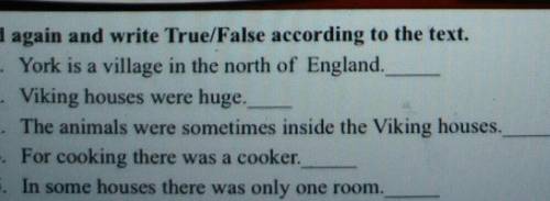 сделайте нужно ответить на вопросы true/folse VIKINGSIn the north of Englandthere is a city called Y