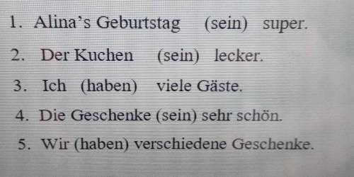 если лучшии ответ сделаю 2. Schreiben Sie die Verben im Präteritum. (5 Punkten)1. Alina's Geburtstag