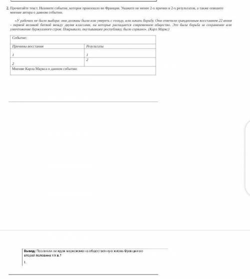 Прочитайте текст. Назовите событие, которое произошло во Франции. Укажите не менее 2-х причин и 2-х