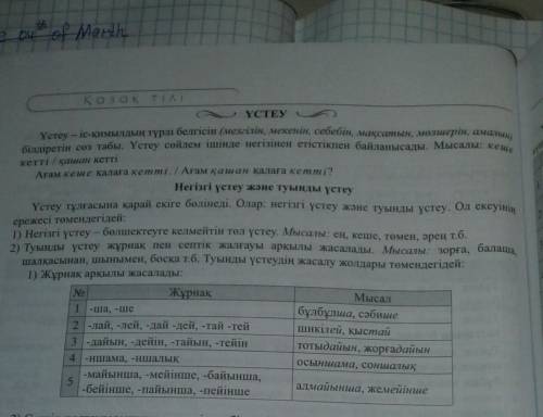 Үстеу деген не?Оның сұрақтары қандай?Білсеңіз айтып жіберіңізші,өтініш!