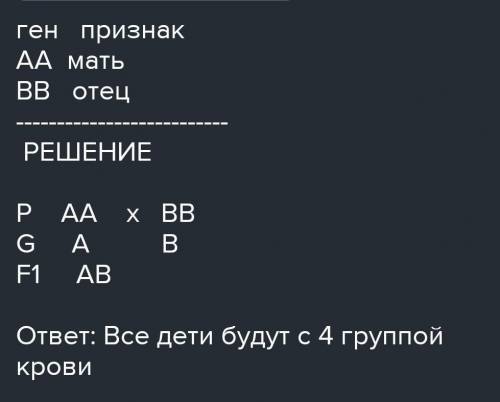 мать гомозиготна имеет 2 группу крови, отец гетерозиготен,имеет 4 группу крови. какие группы крови в