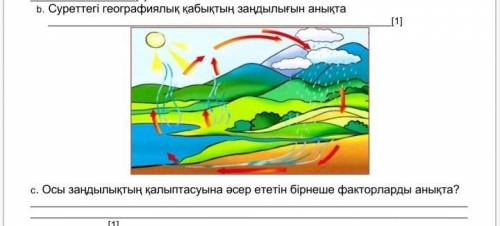 Суреттеги географиялык кабыктын зандылыгын аныкта кимде бар?) ​