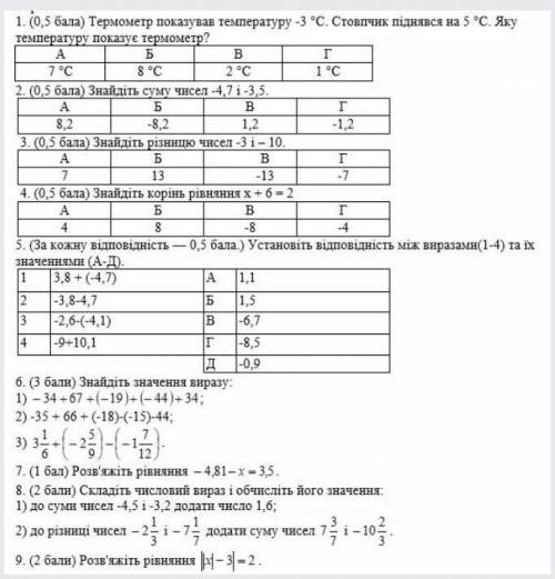 іть завдання 3,5,6,8,9 дуже потрібно​