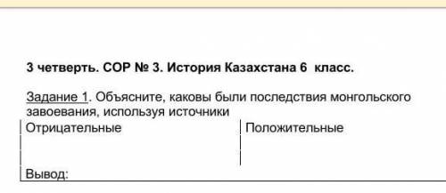 сор по истории Казахстана 6 класс 3 четверть дам как лучший ответ​