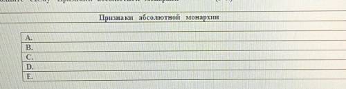 2. Заполните схему Признаки абсолютной монархии​