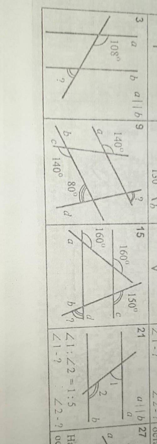 Паралельные прямые, решите 3,8,15,21​