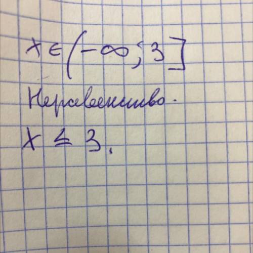 запишите в виде неравенства и в виде числового промежутка множество, изображённое на координатной пр
