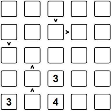 решить задачу, Заполнить клетки числами , учитывая знаки неравенства так, чтобы в каждой строке и в