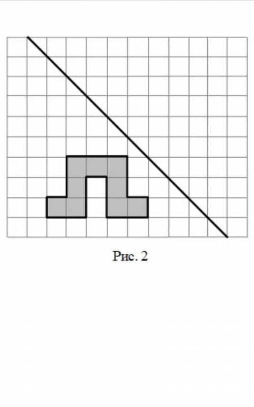 решить! Заранее огромное ! На рис. 1 на клетчатой бумаге изображены фигуры, симметричные относительн