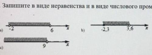 Запишитесь в виде неравенства и в виде числового промежутка​