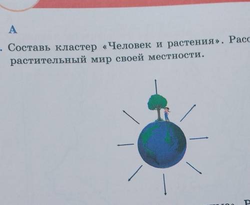 A1. Составь кластер «Человек и растения». Расскажи прорастительный мир своей местности.​