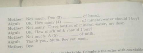 9.Read the dialogue between hi Aigul and her mother. complete the gaps with the following words ( bo