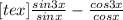 \frac{sin3x}{sinx} - \frac{cos3x}{cosx}