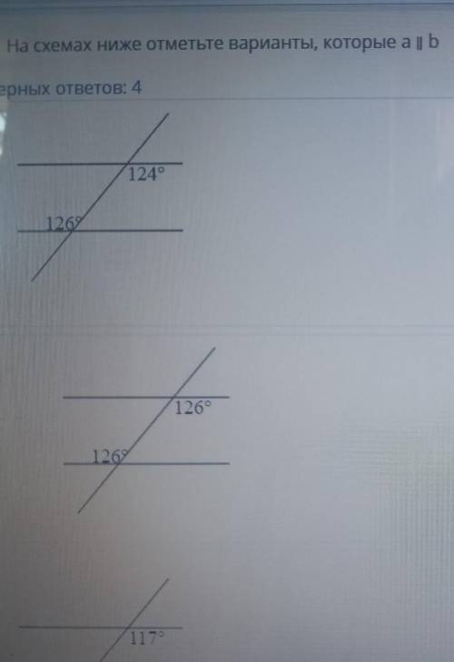 На схемах ниже отметьте варианты, которые а|| b Верных ответов: 4124°599126254°12605991269590117045%